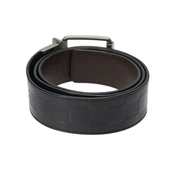 LOUIS VUITTON Louis Vuitton 95cm Black M9150 Men's Leather Belt - Picture 3 of 13